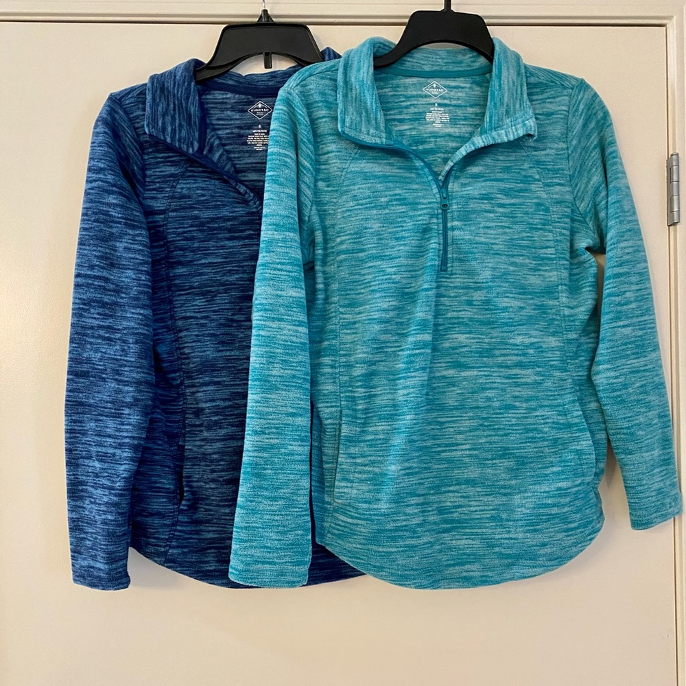 St John's Bay Quarter Zip Fleece Pullover Small
